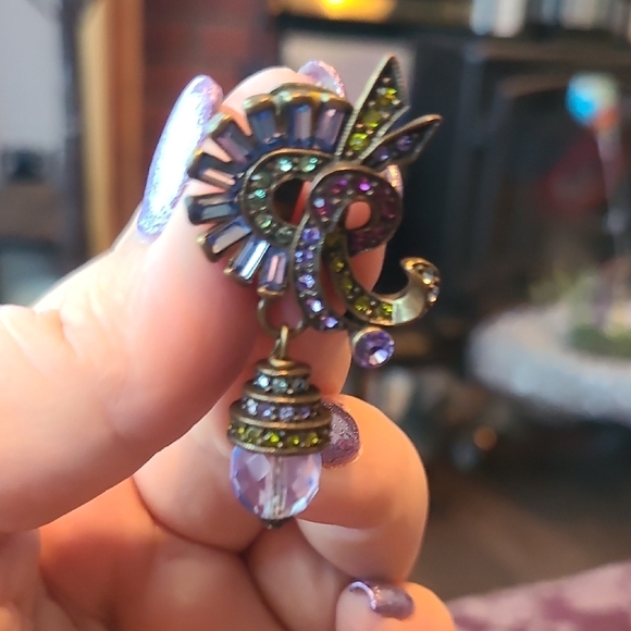 Heidi Daus Elegant Multicolor Crystal Drop Earrings - Picture 3 of 3